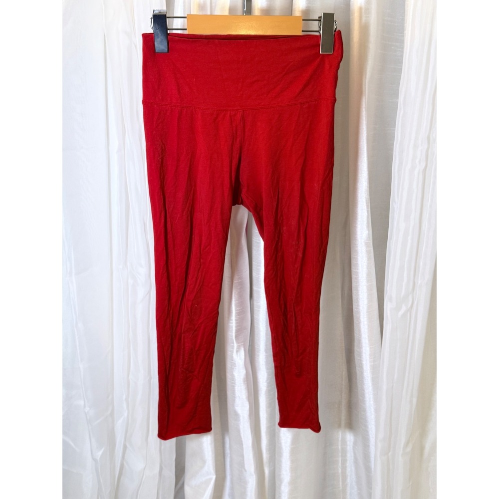 Tna Leggings Womens Small Red High Waisted Cotton Blend Activewear Athleisure